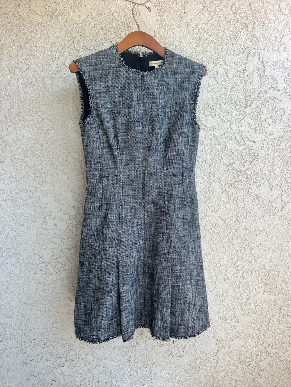 Rebecca Taylor Grey Tweed Sleeveless A-Line Dress